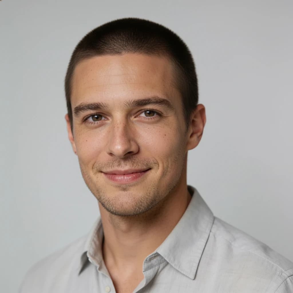 See yourself with a buzz cut before you shave it off.